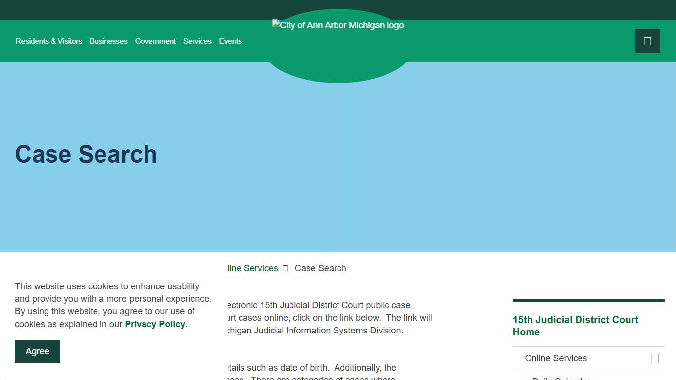 Case Search | City of Ann Arbor